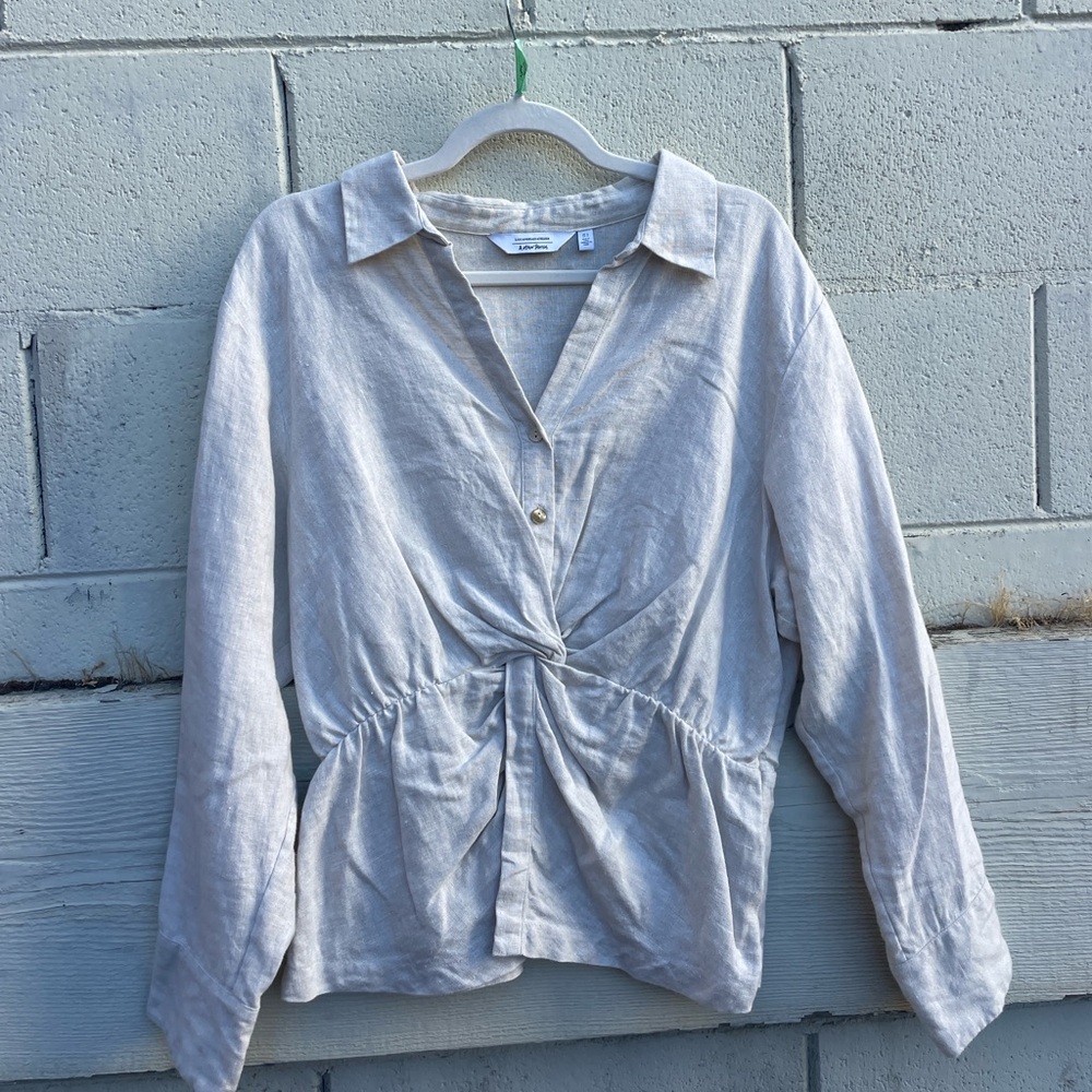 &Other Stories Wrap Linen buttondown